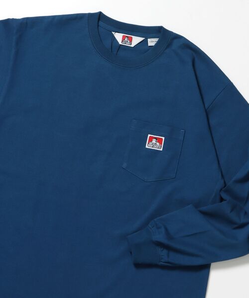 BEN DAVIS（ベンデイビス）の「【BEN DAVIS（ベンデイビス）】L/S POCKET TEE[REG] / ロンT 長袖 ワンポイント レギュラーサイズ ポケット（Tシャツ/カットソー・メンズ・ロイヤルブルー/ホワイト/アッシュグレー/ブラック/ダークグリーン/チャコール/ワイン・MEDIUM/SMALL/X-LARGE/LARGE）」の6枚目の写真