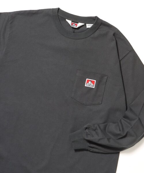 BEN DAVIS（ベンデイビス）の「【BEN DAVIS（ベンデイビス）】L/S POCKET TEE[REG] / ロンT 長袖 ワンポイント レギュラーサイズ ポケット（Tシャツ/カットソー・メンズ・ロイヤルブルー/ホワイト/アッシュグレー/ブラック/ダークグリーン/チャコール/ワイン・MEDIUM/SMALL/X-LARGE/LARGE）」の4枚目の写真