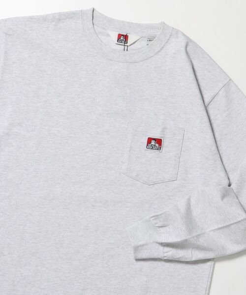 BEN DAVIS（ベンデイビス）の「【BEN DAVIS（ベンデイビス）】L/S POCKET TEE[REG] / ロンT 長袖 ワンポイント レギュラーサイズ ポケット（Tシャツ/カットソー・メンズ・ロイヤルブルー/ホワイト/アッシュグレー/ブラック/ダークグリーン/チャコール/ワイン・MEDIUM/SMALL/X-LARGE/LARGE）」の3枚目の写真
