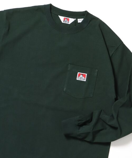 BEN DAVIS（ベンデイビス）の「【BEN DAVIS（ベンデイビス）】L/S POCKET TEE[REG] / ロンT 長袖 ワンポイント レギュラーサイズ ポケット（Tシャツ/カットソー・メンズ・ロイヤルブルー/ホワイト/アッシュグレー/ブラック/ダークグリーン/チャコール/ワイン・MEDIUM/SMALL/X-LARGE/LARGE）」の5枚目の写真