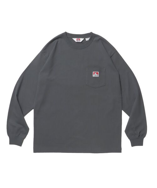 BEN DAVIS（ベンデイビス）の「【BEN DAVIS（ベンデイビス）】L/S POCKET TEE[REG] / ロンT 長袖 ワンポイント レギュラーサイズ ポケット（Tシャツ/カットソー・メンズ・ロイヤルブルー/ホワイト/アッシュグレー/ブラック/ダークグリーン/チャコール/ワイン・MEDIUM/SMALL/X-LARGE/LARGE）」の11枚目の写真