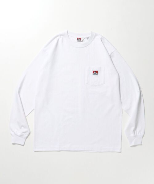 BEN DAVIS（ベンデイビス）の「【BEN DAVIS（ベンデイビス）】L/S POCKET TEE[REG] / ロンT 長袖 ワンポイント レギュラーサイズ ポケット（Tシャツ/カットソー・メンズ・ロイヤルブルー/ホワイト/アッシュグレー/ブラック/ダークグリーン/チャコール/ワイン・MEDIUM/SMALL/X-LARGE/LARGE）」の14枚目の写真