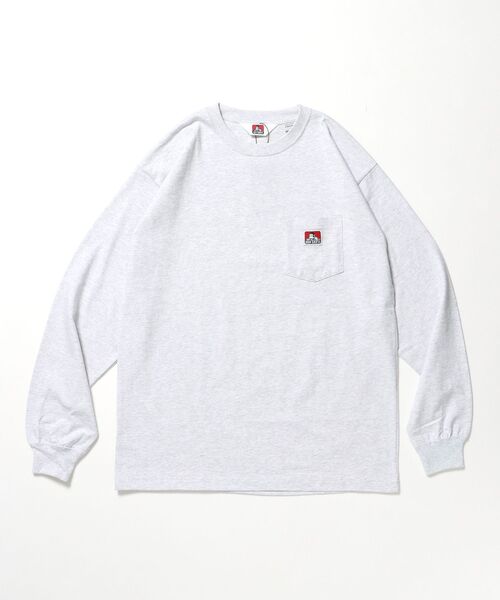 BEN DAVIS（ベンデイビス）の「【BEN DAVIS（ベンデイビス）】L/S POCKET TEE[REG] / ロンT 長袖 ワンポイント レギュラーサイズ ポケット（Tシャツ/カットソー・メンズ・ロイヤルブルー/ホワイト/アッシュグレー/ブラック/ダークグリーン/チャコール/ワイン・MEDIUM/SMALL/X-LARGE/LARGE）」の17枚目の写真