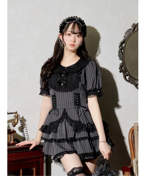 ゴシックローズリボンティアードセットアップ（ワンピース）｜NOEMIE