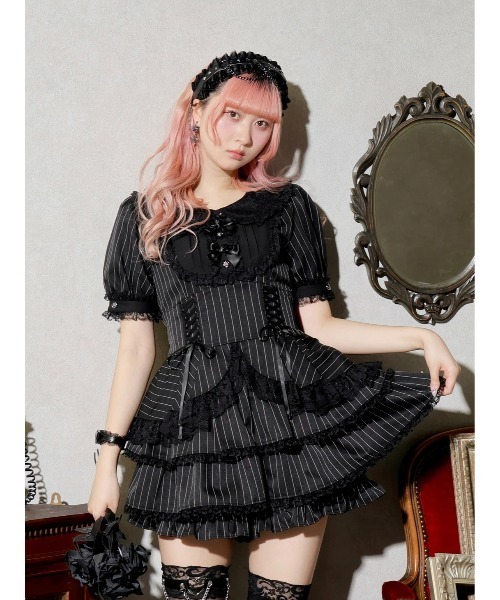 ゴシックローズリボンティアードセットアップ（ワンピース）｜NOEMIE