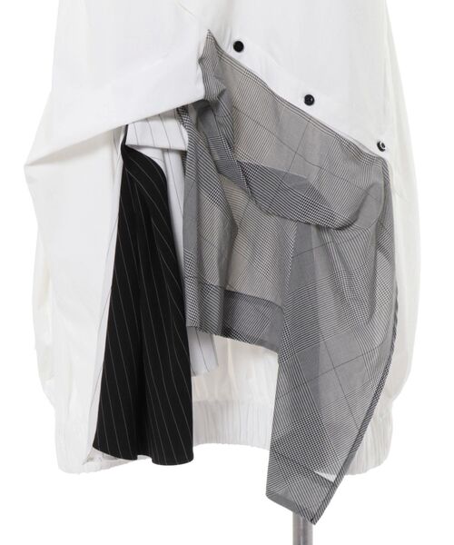 UN3D.（アンスリード）の「PATTERN MIX SHIRT CAMI OP / パターンミックスシャツキャミワンピース（シャツワンピース・レディース・グレー/ブラック/その他1・38/36）」の11枚目の写真