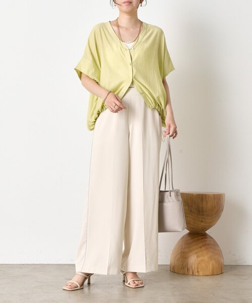 Jena espace merveilleux（ジェナ　エスパスメルヴェイユ）の「ラメラインパンツ（その他パンツ・レディース・グレー/ブラック/アイボリー・FREE）」の5枚目の写真