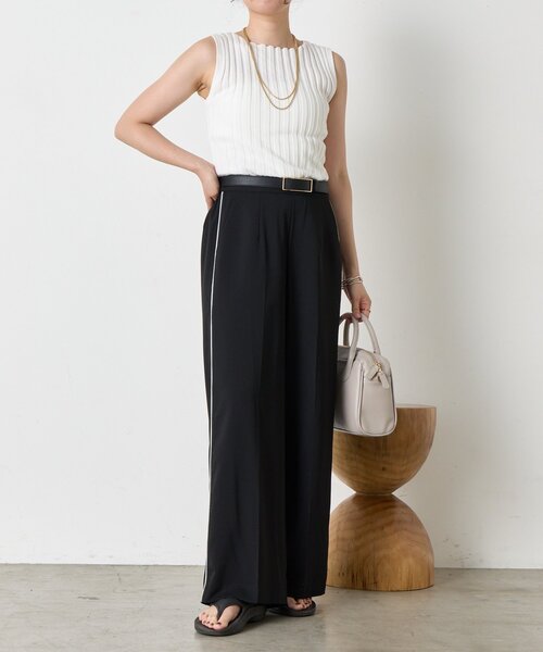 Jena espace merveilleux（ジェナ　エスパスメルヴェイユ）の「ラメラインパンツ（その他パンツ・レディース・グレー/ブラック/アイボリー・FREE）」の14枚目の写真