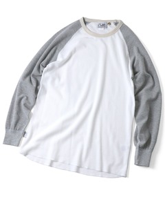 ダブルフェイスクルーネック