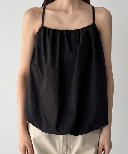 CANAL JEAN(キャナルジーン)の「El mar コットンバルーンキャミ(キャミソール・レディース・ブラウン/ブラック・ONE SIZE)」の9枚目の写真