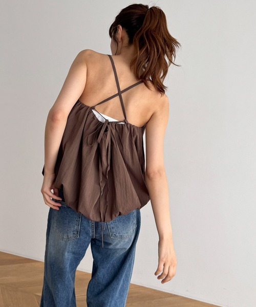 CANAL JEAN(キャナルジーン)の「El mar コットンバルーンキャミ(キャミソール・レディース・ブラウン/ブラック・ONE SIZE)」の16枚目の写真