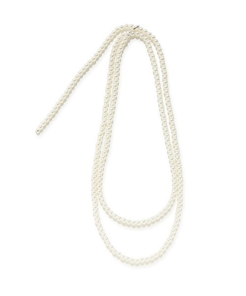 emmi(エミ)の「ボールロングネックレス(ネックレス・レディース・ホワイト/シルバー・F)」の2枚目の写真