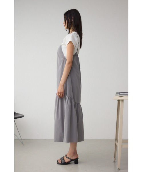AZUL by moussy（アズールバイマウジー）の「インナーSETフロントギャザーキャミワンピース（ワンピース・レディース・ダークベージュ/ブラック/グレー・SMALL/MEDIUM）」の6枚目の写真