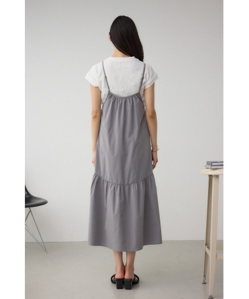 AZUL by moussy（アズールバイマウジー）の「インナーSETフロントギャザーキャミワンピース（ワンピース・レディース・ダークベージュ/ブラック/グレー・SMALL/MEDIUM）」の7枚目の写真