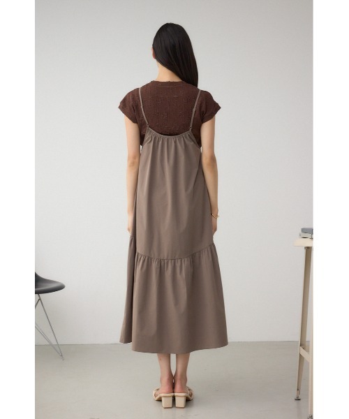 AZUL by moussy（アズールバイマウジー）の「インナーSETフロントギャザーキャミワンピース（ワンピース・レディース・ダークベージュ/ブラック/グレー・SMALL/MEDIUM）」の18枚目の写真