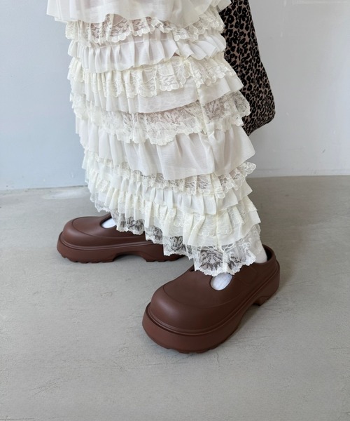 SANSeLF(サンセルフ)の「【SANSeLF】EVAサボシューズ 厚底スリッポン フラットソール サンダル sas25s005(サンダル・レディース・ブラック/ブラウン/アイボリー/ブルー・L/M/S)」の10枚目の写真