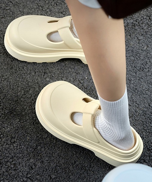 SANSeLF(サンセルフ)の「【SANSeLF】EVAサボシューズ 厚底スリッポン フラットソール サンダル sas25s005(サンダル・レディース・ブラック/ブラウン/アイボリー/ブルー・L/M/S)」の20枚目の写真