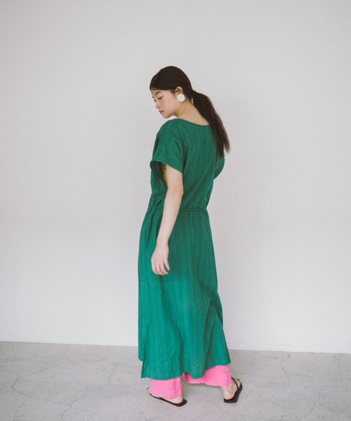 THEATRE PRODUCTS（シアタープロダクツ）の「インドドビーコットンワンピース（ワンピース・レディース・ホワイト/グリーン/レッド/ブラック・FREE）」の8枚目の写真