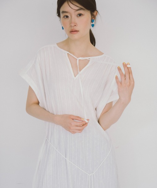 THEATRE PRODUCTS（シアタープロダクツ）の「インドドビーコットンワンピース（ワンピース・レディース・ホワイト/グリーン/レッド/ブラック・FREE）」の18枚目の写真