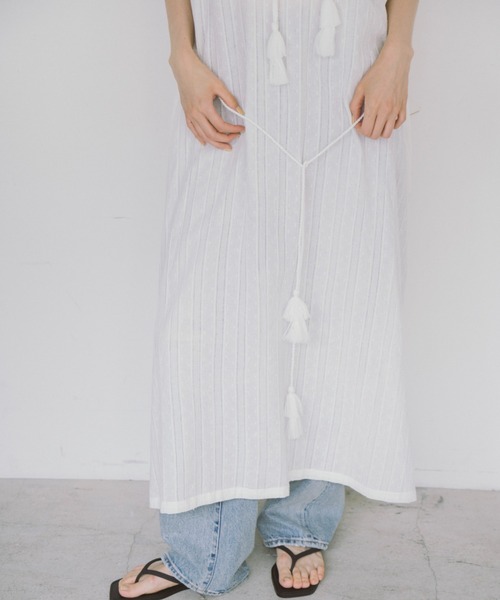 THEATRE PRODUCTS（シアタープロダクツ）の「インドドビーコットンワンピース（ワンピース・レディース・ホワイト/グリーン/レッド/ブラック・FREE）」の20枚目の写真