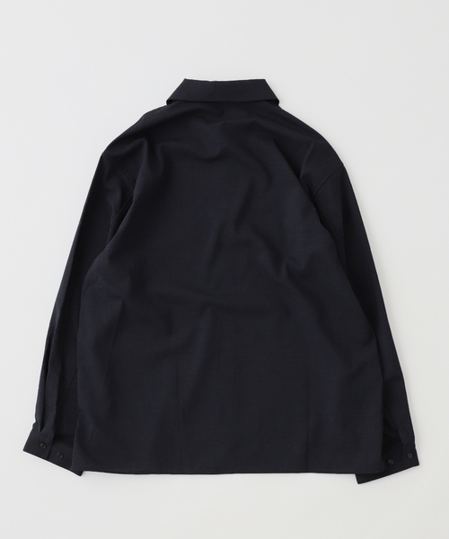 blurhms（ブラームス）の「blurhms / ブラームス Washed Wool Voile Military Shirt（シャツ/ブラウス・メンズ・ブラック系その他・3/4）」の6枚目の写真
