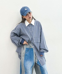 niko and... | 【MODE NORM CORE】2WAYカラービッグロングシャツ(シャツ/ブラウス)