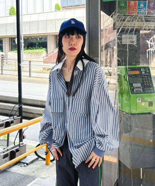 niko and...(ニコアンド)の「【MODE NORM CORE】2WAYカラービッグロングシャツ(シャツ/ブラウス・レディース・ネイビー/キャメル/オフホワイト・MEDIUM/LARGE)」の16枚目の写真