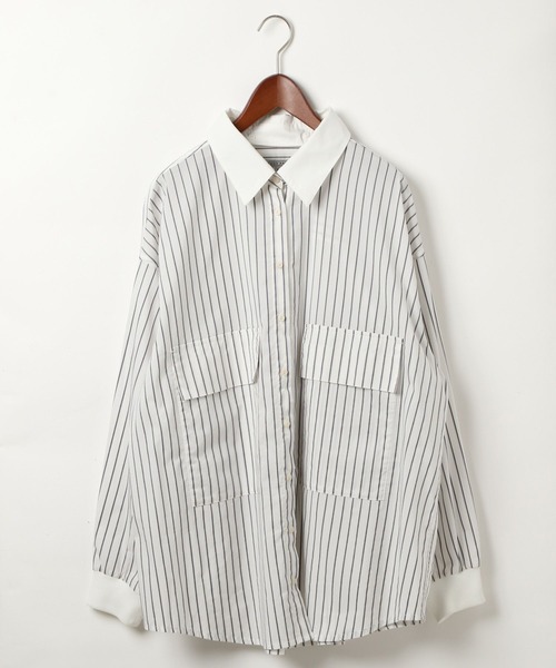 MODE NORM CORE】2WAYカラービッグロングシャツ（シャツ