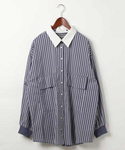 niko and...(ニコアンド)の「【MODE NORM CORE】2WAYカラービッグロングシャツ(シャツ/ブラウス・レディース・ネイビー/キャメル/オフホワイト・MEDIUM/LARGE)」の22枚目の写真