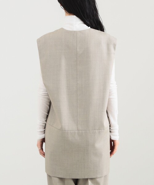 Demi-Luxe BEAMS(デミルクス ビームス)の「【1/9再値下げ】ツイル Vあき プルオーバー ベスト(ベスト・レディース・ベージュ/ブラック・36/38)」の14枚目の写真