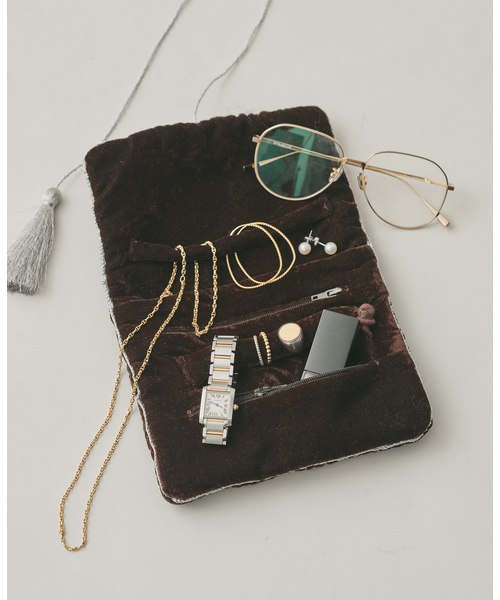 IENA(イエナ)の「GIGI/ジジ Jewelry pouch ポーチ(ポーチ・レディース・ブラウン/ブラック・FREE)」の6枚目の写真
