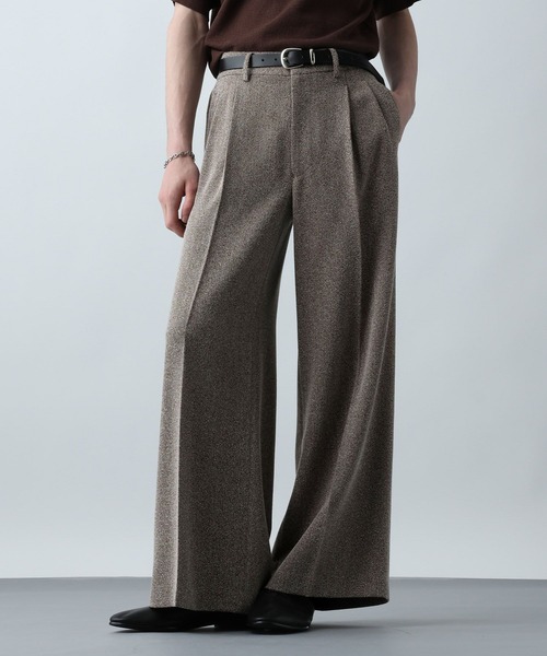 HARE（ハレ）の「サマーツイードワイドパンツ(HARE)（スラックス・メンズ・ブラウン系その他/ブラック系その他・MEDIUM/SMALL）」の16枚目の写真