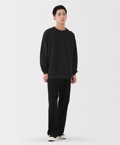 無印良品（ムジルシリョウヒン）の「紳士　ＵＶカット乾きやすいワッフルクルーネック長袖Ｔシャツ（Tシャツ/カットソー・メンズ・ブラック/オフホワイト/ダークネイビー/ライトグレー系/カーキ系/ブルー系・S/M/L/XL/XXL/XS）」の17枚目の写真