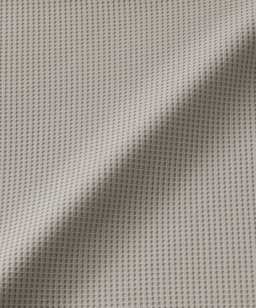 無印良品（ムジルシリョウヒン）の「紳士　ＵＶカット乾きやすいワッフルクルーネック長袖Ｔシャツ（Tシャツ/カットソー・メンズ・ブラック/オフホワイト/ダークネイビー/ライトグレー系/カーキ系/ブルー系・S/M/L/XL/XXL/XS）」の22枚目の写真