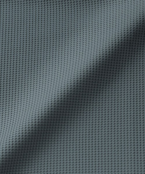 無印良品（ムジルシリョウヒン）の「紳士　ＵＶカット乾きやすいワッフルクルーネック長袖Ｔシャツ（Tシャツ/カットソー・メンズ・ブラック/オフホワイト/ダークネイビー/ライトグレー系/カーキ系/ブルー系・S/M/L/XL/XXL/XS）」の11枚目の写真