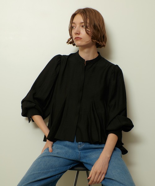 パウダリーヘムフレアブラウス ヘムマチフレアブラウス（シャツ/ブラウス）｜allureville