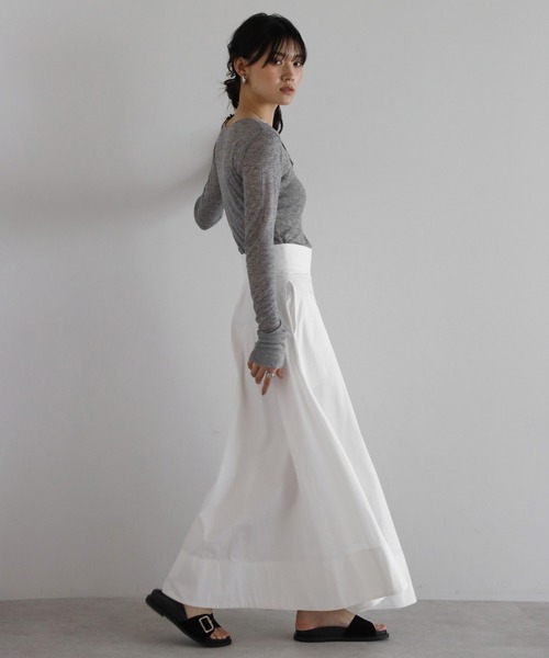 セール】henry neck sheer pullover / ヘンリーネックシアープル