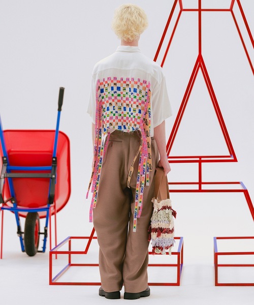 amok(アモク)の「TAPE WEAVING SHIRT(シャツ/ブラウス・メンズ・ブラック/ホワイト・L/M/S)」の3枚目の写真