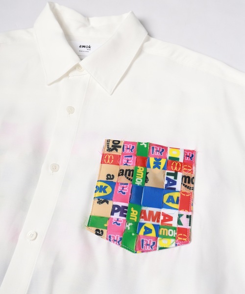 amok(アモク)の「TAPE WEAVING SHIRT(シャツ/ブラウス・メンズ・ブラック/ホワイト・L/M/S)」の8枚目の写真