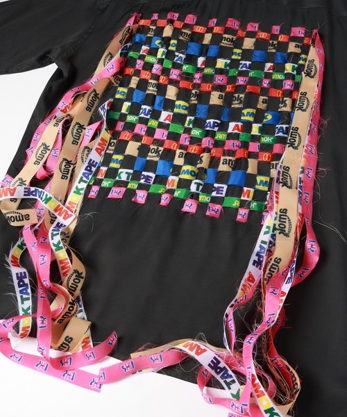 amok(アモク)の「TAPE WEAVING SHIRT(シャツ/ブラウス・メンズ・ブラック/ホワイト・L/M/S)」の14枚目の写真