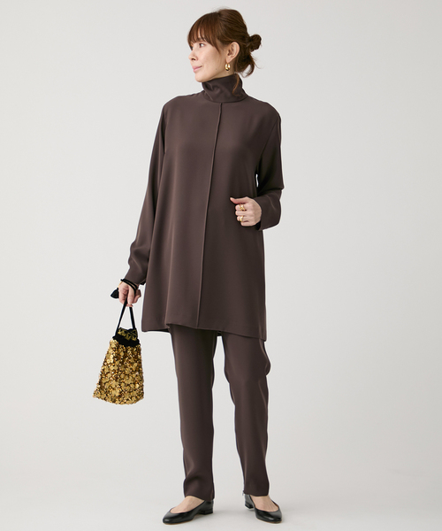 VERMEIL par iena（ヴェルメイユパーイエナ）の「ツイルストレッチスリムパンツ（スラックス・レディース・ブラウン/ブラック・36/38/40）」の13枚目の写真