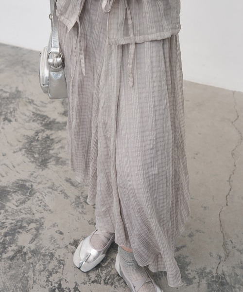 tageechita(タジチタ)の「【tageechita】アシンメトリーヘム シャーリングチェックフレアスカート(スカート・レディース・アッシュグレー/チャコールグレー・M/L/S)」の18枚目の写真