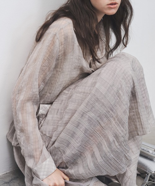 tageechita(タジチタ)の「【tageechita】アシンメトリーヘム シャーリングチェックフレアスカート(スカート・レディース・アッシュグレー/チャコールグレー・M/L/S)」の19枚目の写真