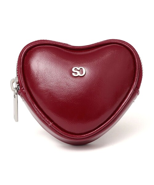 STANDOIL（スタンドオイル）の「STAND OIL: ハート ポッド キーリング（財布・レディース・ブラック/ワインレッド・ONE SIZE）」の2枚目の写真