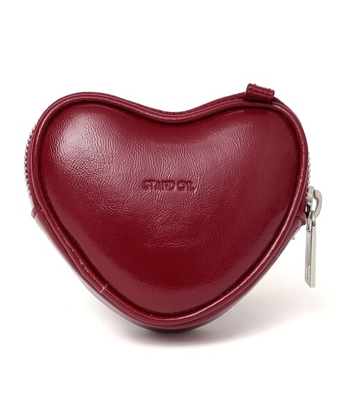 STANDOIL（スタンドオイル）の「STAND OIL: ハート ポッド キーリング（財布・レディース・ブラック/ワインレッド・ONE SIZE）」の4枚目の写真