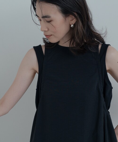GALLEST（ギャレスト）の「イレギュラータックナイロンワンピース（ワンピース・レディース・ブラック/ネイビー・38）」の13枚目の写真