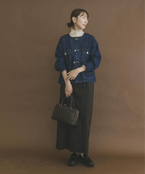 ITEMS URBANRESEARCH（アイテムズ アーバンリサーチ）の「デニムノーカラージャケット（デニムジャケット・レディース・ブラック/グレー/インディゴブルー・FREE）」の13枚目の写真