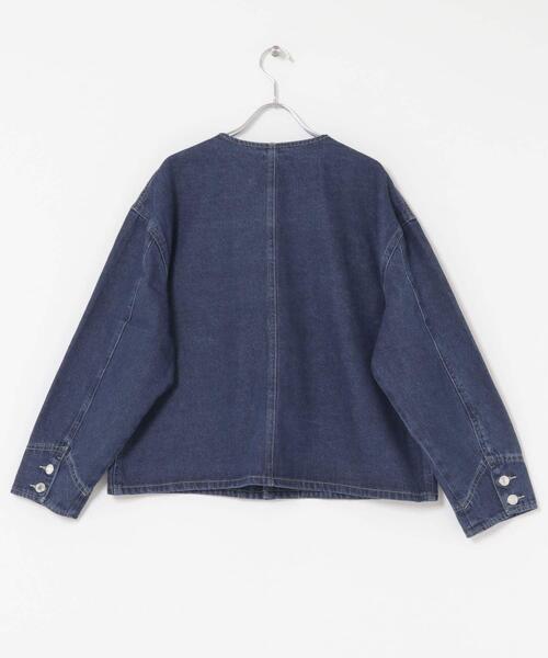 ITEMS URBANRESEARCH（アイテムズ アーバンリサーチ）の「デニムノーカラージャケット（デニムジャケット・レディース・ブラック/グレー/インディゴブルー・FREE）」の18枚目の写真