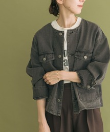 ノーカラー Gジャン」に該当するレディースのデニムジャケット