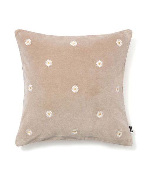 セール】EMBフラワー クッションカバー 45×45 ベージュ（047